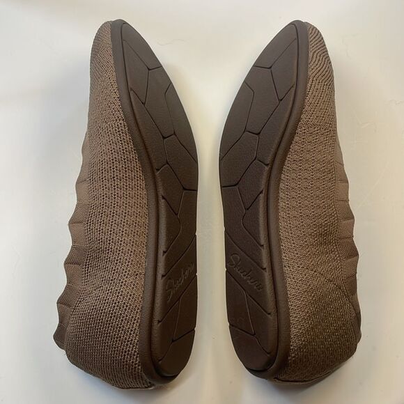 Skechers Air-Cooled Memory Foam Taupe Knit Ballet Flats Woman’s Sz 6.5 - Picture 6 of 7